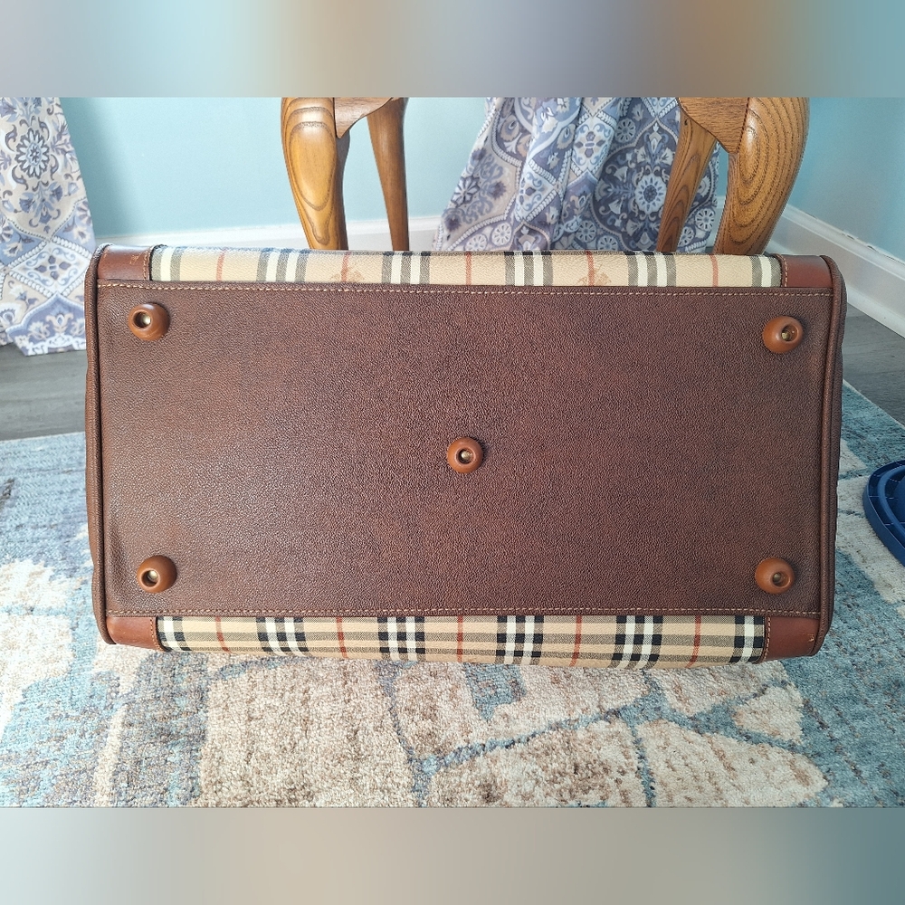 Rare Vintage Burberrys Haymarket Duffle Doctor Bag - Picture 9 of 15